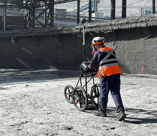 Inspección con georadar en planta minera
